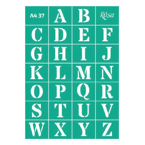 Szablon samoprzylepny A4 Rosa - 0037 alfabet