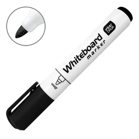 Marker suchościeralny Interdruk Whiteboard marker 2 mm czarny