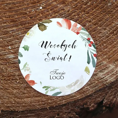 Naklejki z logo z akwarelą