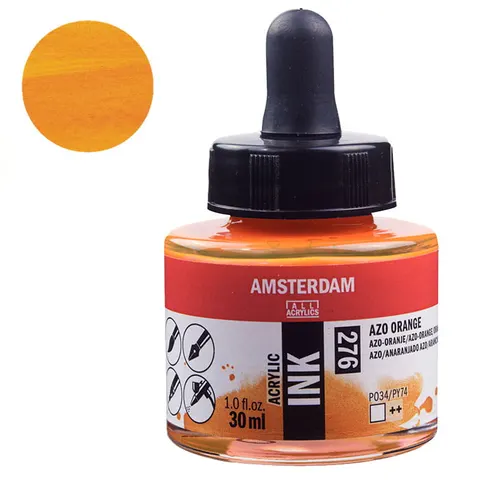 Tusz akrylowy Amsterdam Acrylic Ink Talens 30 ml - 276 Azo Orange