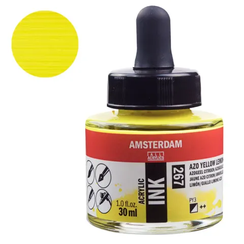 Tusz akrylowy Amsterdam Acrylic Ink Talens 30 ml - 267 Azo Yellow Lemon