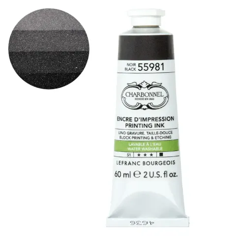 Farba graficzna zmywalna wodą Charbonnel 60 ml S1 - Black 55981