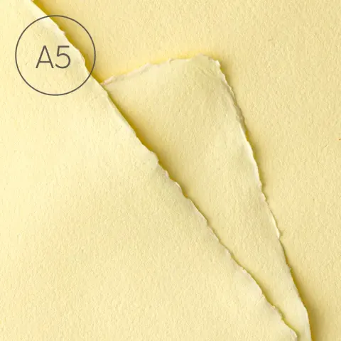 Papier czerpany A5 gładki Żółty