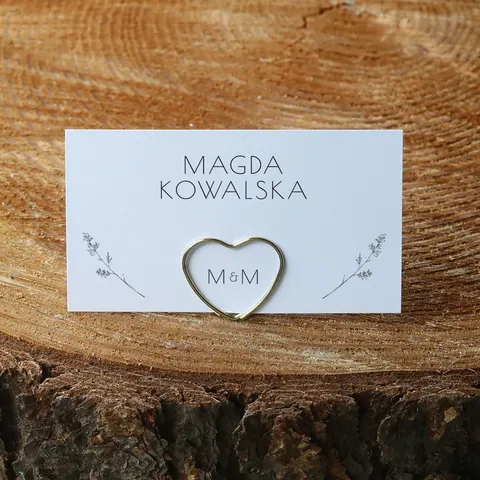 Winietki do stojaka z minimalistyczną gałązką