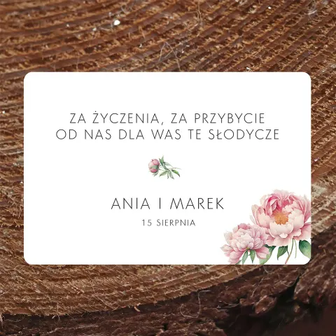 Naklejki na ciasto weselne