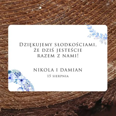 Naklejki na ciasto weselne