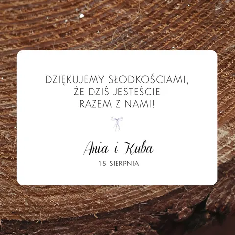 Naklejki na ciasto weselne