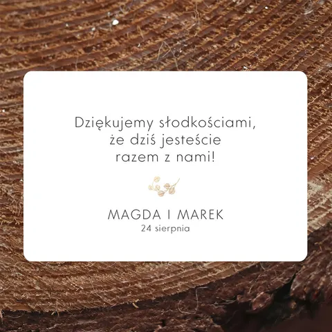 Naklejki na ciasto weselne