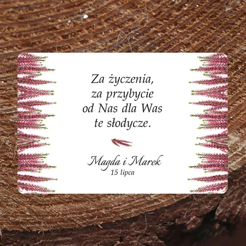 Naklejki na ciasto weselne