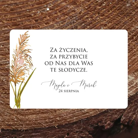 Naklejki na ciasto weselne