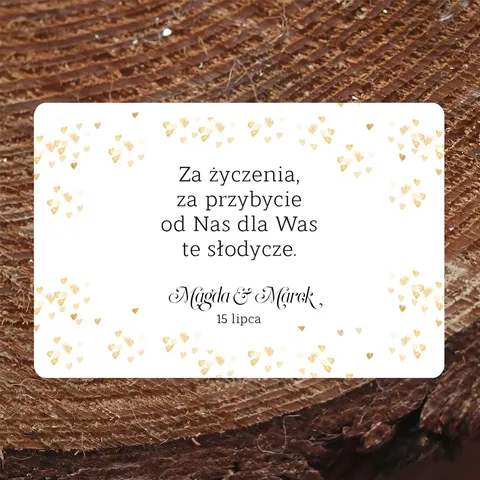 Naklejki na ciasto weselne