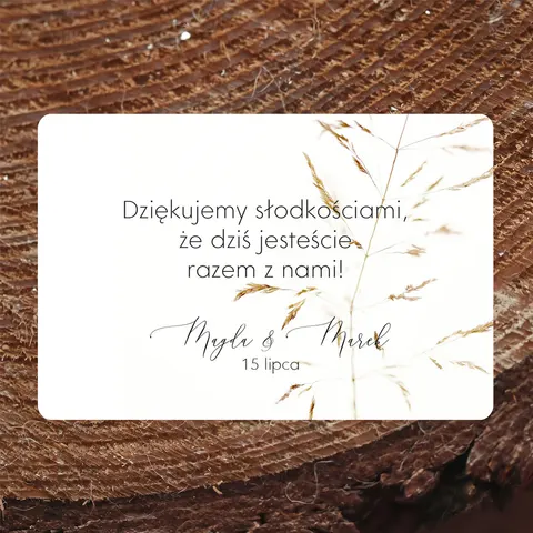 Naklejki na ciasto weselne
