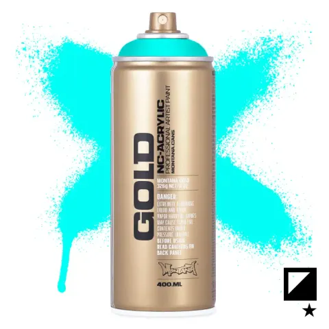 Farba w sprayu Montana Gold 400 ml Fluorescent 6200 Active Cyan