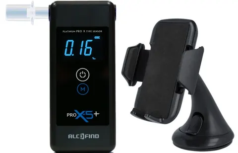 Alkomat PRO X-5+PLUS + 2 lata kalibracji +5lat gwarancji + uchwyt do telefonu + 12 ustników