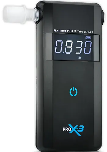 Alkomat PRO X-3 + 3 lata gwarancji + 24 m-ce kalibracji alkomatu + 100 szt. ustników rurkowych