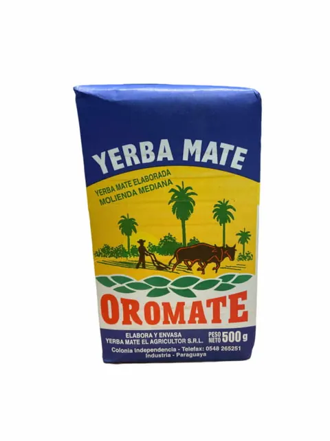 Yerba mate Oromate Elaborada Molienda Mediana 500g