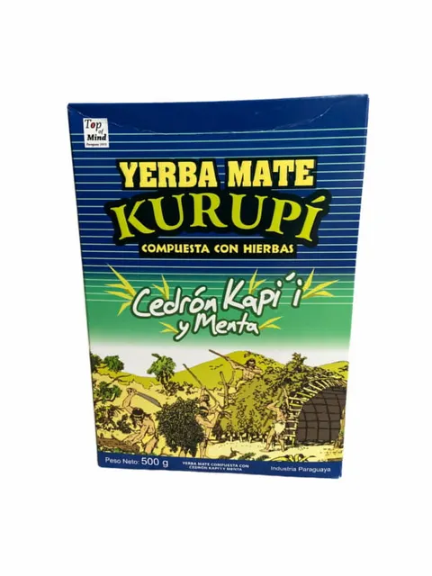 Yerba mate Kurupi Cedron Kapi y Menta 500g