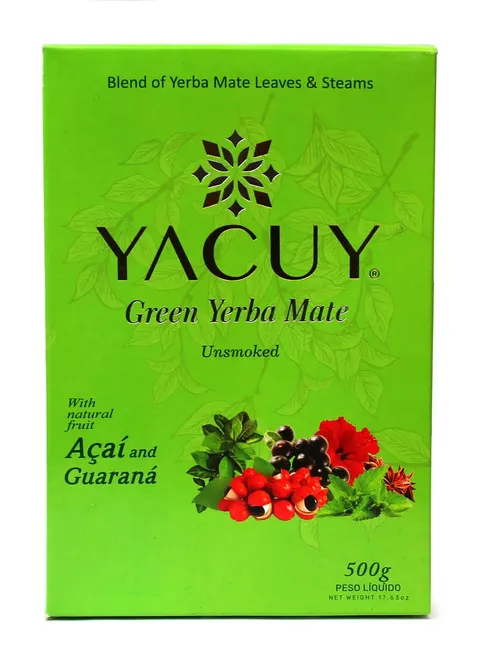 Yerba mate Yacuy Mate Green Acai Guarana Vacuum 500g