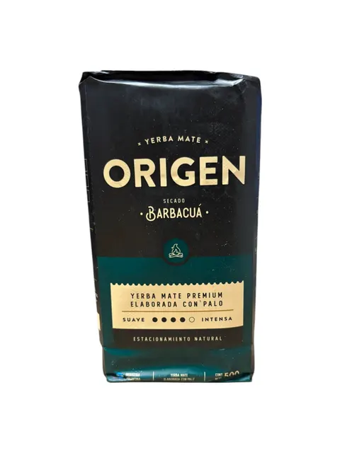 Yerba Mate Origen Secado Barbacua 500g
