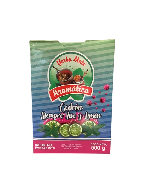 Yerba mate Aromatica Cedron Siempre Vive y Limon 500g