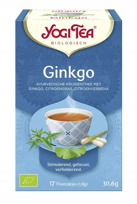 Ajurwedyjska herbatka Ginkgo YogiTea Organic 17x1,8g