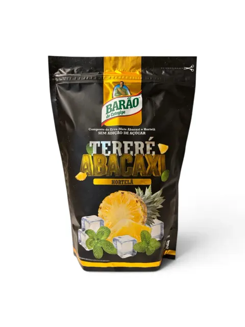 Erva mate Barao Terere Abacaxi Menta 500 g Doypack