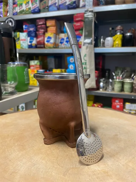 Bombilla (bomba) Baldo INOX z grawerem 19 cm