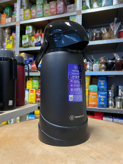 Termos Termolar R-Evolution "Negro" ciśnieniowy 1.2 l z pompką INOX