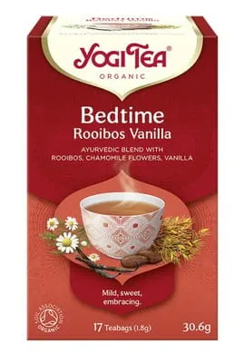 Ajurwedyjska herbatka Bedtime Rooibos Vanilla YogiTea Organic 17x1,8g