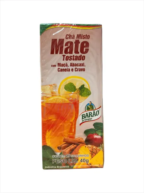 Barao Cha Misto Mate Tostado "Maca Abacaxi Canela e Cravo" Cocido (25 saszetek ) 40g