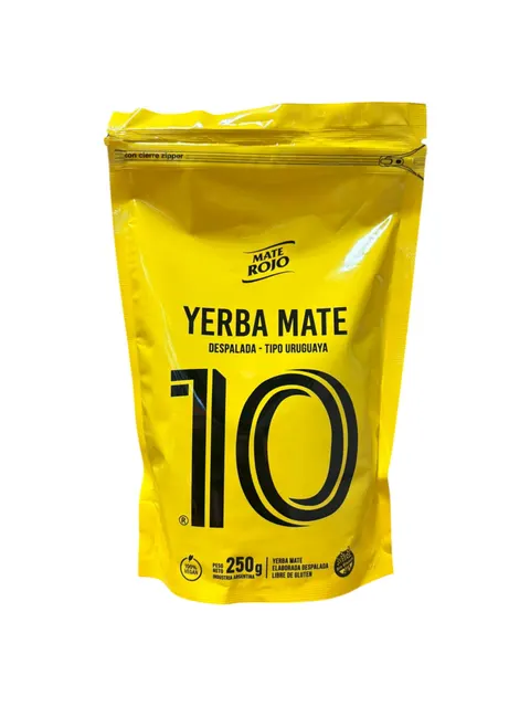 Yerba Mate Rojo "10" Despalada Tipo Uruguaya 250g