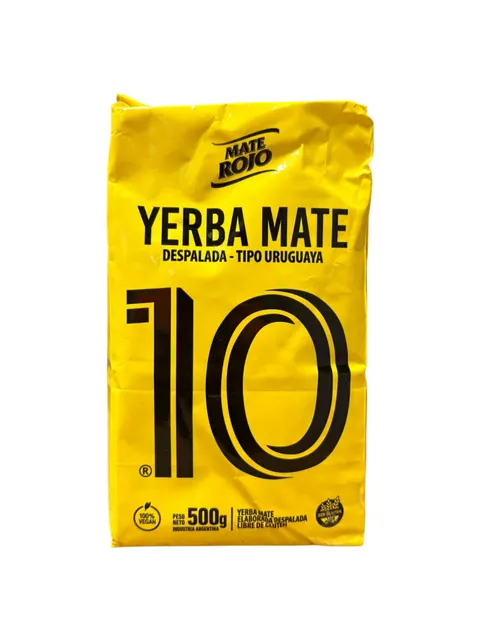 Yerba Mate Rojo "10" Despalada Tipo Uruguaya 500g