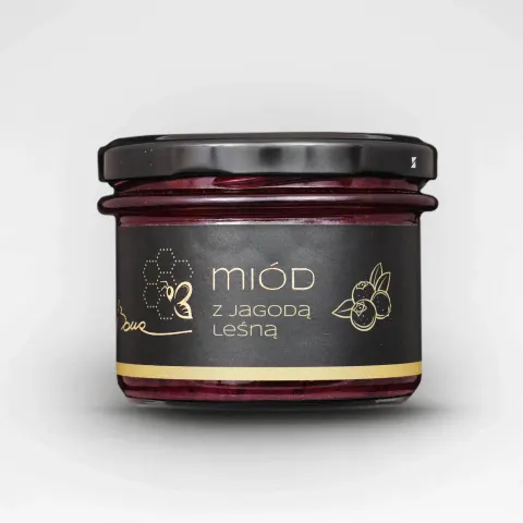 Miód z jagodą leśną 245g Bona