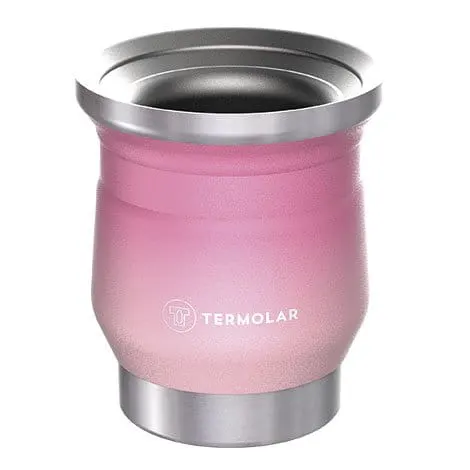 Cuia de Inox "Tupi" Carnaval Rosa Termolar 250 ml