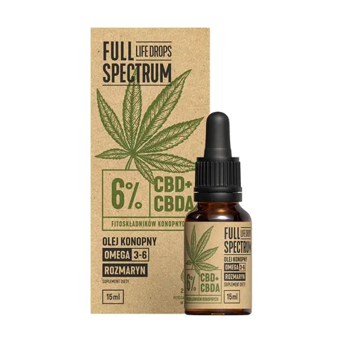 Olejek konopny Life Drops 6% Full Spectrum 15 ml