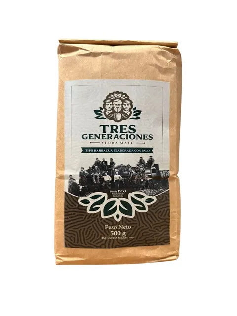 Yerba mate Tres Generaciones Tradicional Barbacua 500g