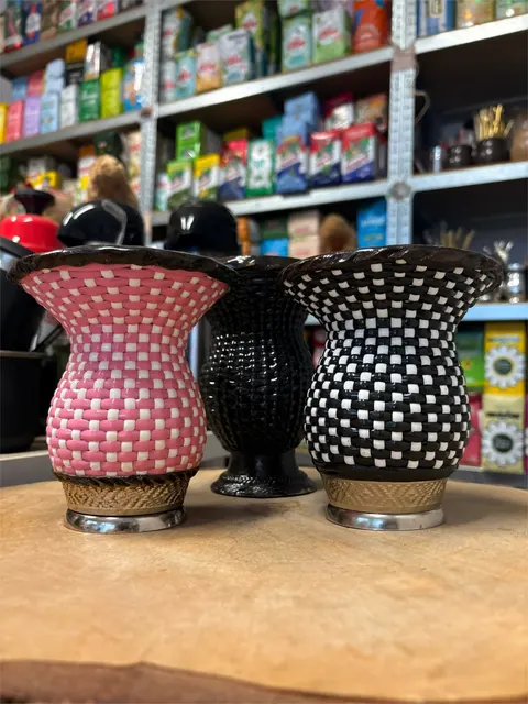 Tykwa (cuia) w obiciu Trancada 200-320 ml (różne wzory)