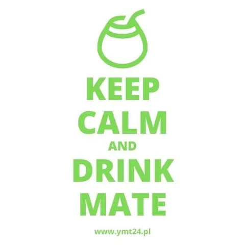 Vlepka (naklejka) Keep calm and drink mate biała