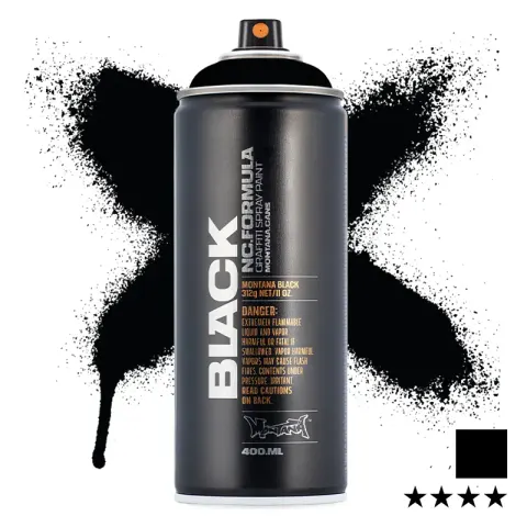 Farba w sprayu Montana Black 400 ml BLK 9001 Black