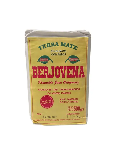 Yerba mate Berjovena Tradicional "Barbacua" 500g
