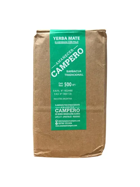Yerba Mate Amanecer Campero Barbacua 500g