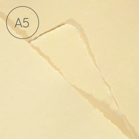 Papier czerpany A5 gładki Ecru