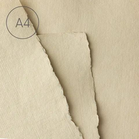 Papier czerpany A4 len Cappuccino