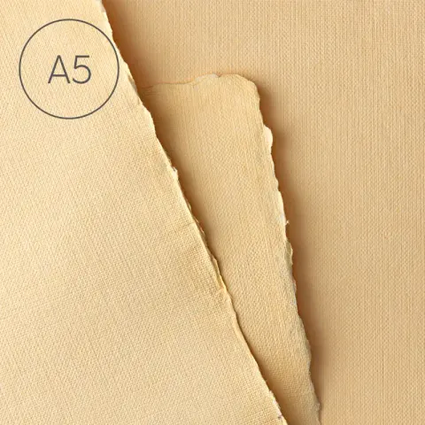 Papier czerpany A5 len Brzoskwinia