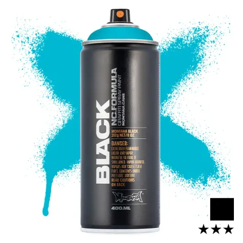 Farba w sprayu Montana Black 400 ml BLK TR 5000 True Cyan