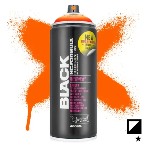 Farba w sprayu Montana Black 400 ml IN 2000 Infra Orange