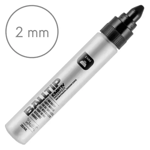 Pusty marker Montana Black Balltip 2 mm