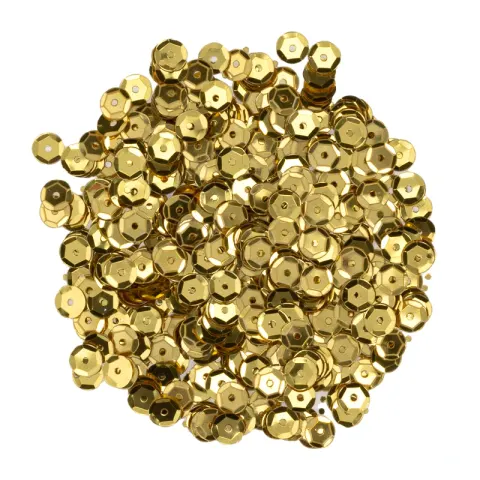 Cekiny metalizowane 6 mm - nr 49 jasnozłote