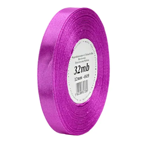 Wstążka satynowa 12 mm 32 m - 049 piwonia