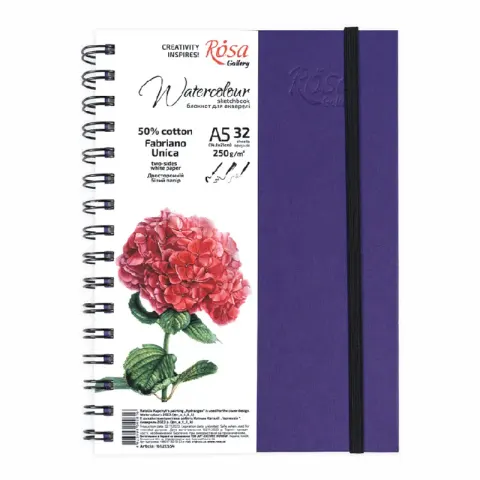 Szkicownik do akwareli Rosa Fabriano Unica na spirali - A5, 250 g, 32 ark.